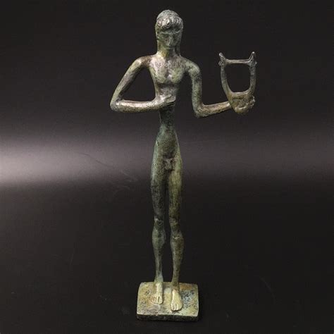 Apollo Statue 11 Inches Tall In Bronze Made In Greece Omen Psychic Parlor And Witchcraft