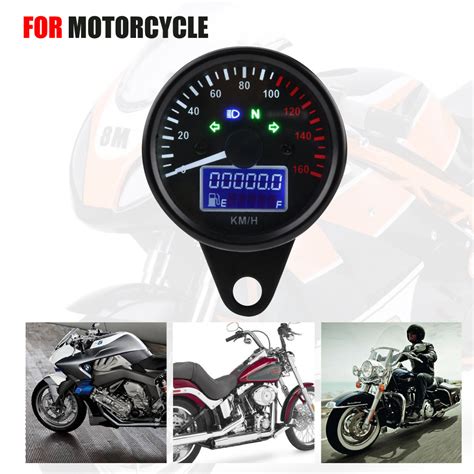 Digital Motorcycle Speedometer Universal Km H Motorcycle Odometer