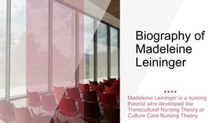 Madeleine Leininger transcultural theory | PPT