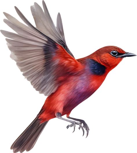 AI generated Watercolor painting of crimson chat bird. 45478608 PNG