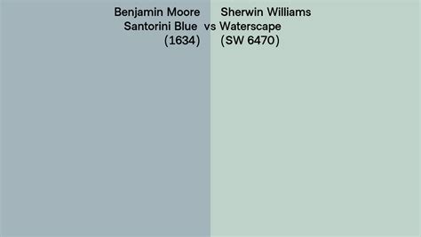 Benjamin Moore Santorini Blue 1634 Vs Sherwin Williams Waterscape SW