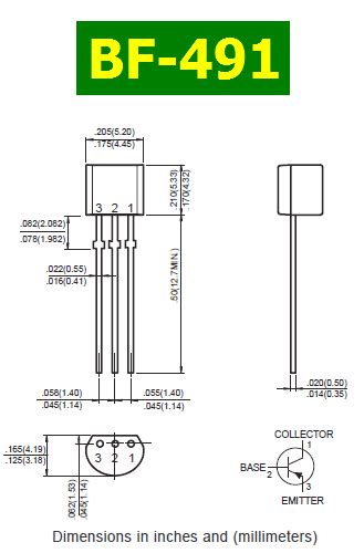 BF 491 Datasheet PNP High Voltage Transistor