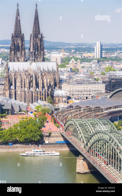 Cologne Cathedral aerial view, Cologne, Germany Stock Photo - Alamy