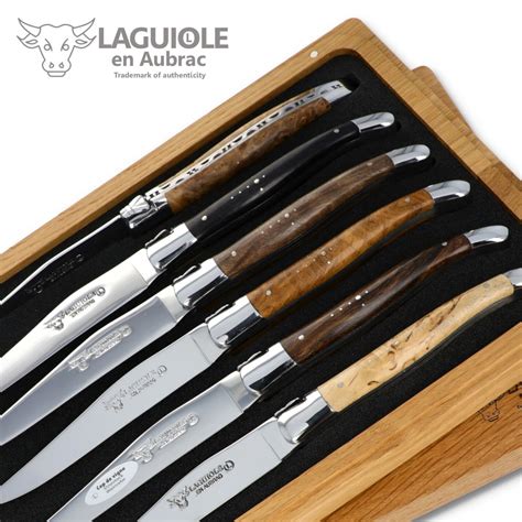 Laguiole En Aubrac Steakmesser Set Gemischte H Lzer C Mix Ih Bri