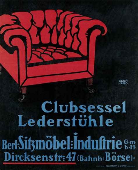 Sold Price Lucian Bernhard 1883 1972 Clubsessel LederstÜhle 1905