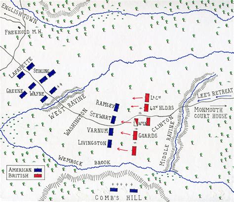 29 Battle Of Monmouth Map - Maps Database Source