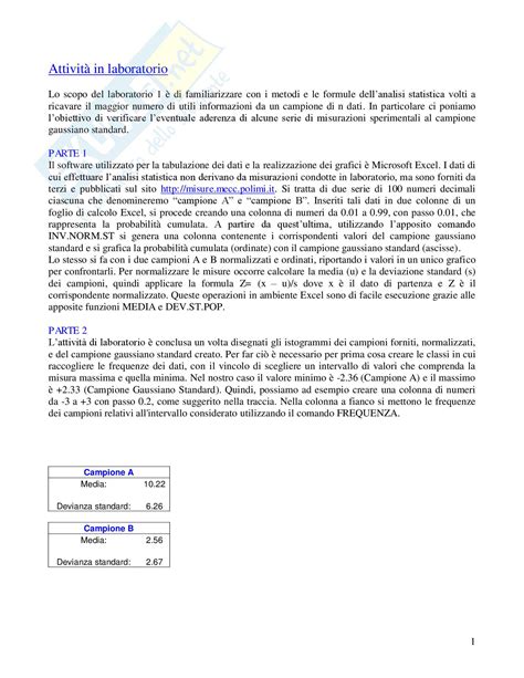 Introduzione Alla Statistica Con Excel 8