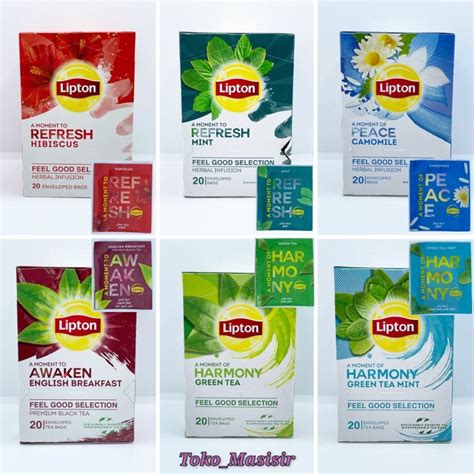 Jual Lipton Tea Sachet Varian English Breakfast Harmony Green Tea