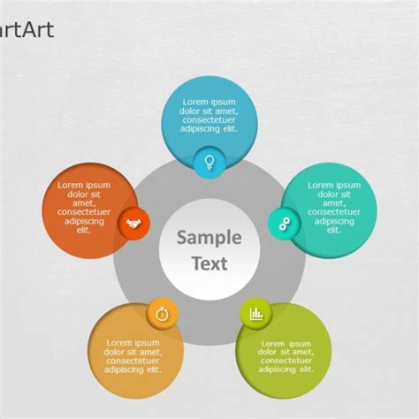 SmartArt Cycle Overlapping 8 Steps