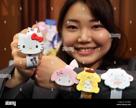 Tokyo Japan 8th Feb 2017 Japan S Character Giant Sanrio Employee Displays Sanrio S