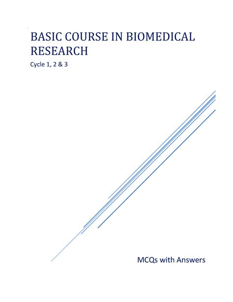 Bcbr Mcqs With Answers Copy Basic Basic Course In Biomedical Research