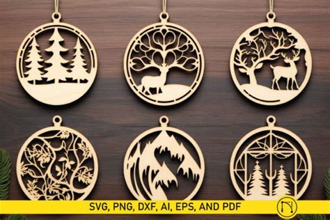 Laser Cut Christmas Ornament Svg Bundle Graphic By Ngised · Creative