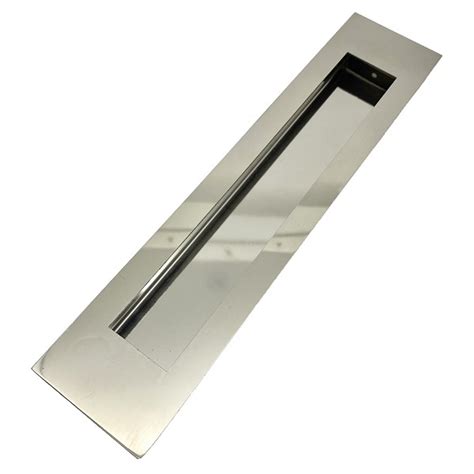 Puxador Concha Para Porta De Correr Inox Polido Brilhante Cm Leroy