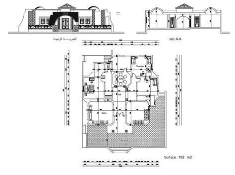 Download Modern House AutoCAD Drawing - Cadbull