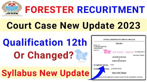 Jkssb Forester Posts Court Case Update Forester Syllabus 2023