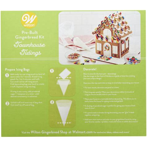 Wilton Pre Built Townhouse Tidings Christmas Gingerbread Kit 6 Piece