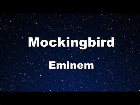 Karaoke Mockingbird Eminem No Guide Melody Instrumental Youtube