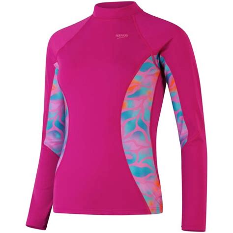 Speedo Ženski Kupaći Kostimi Printed Rash Top 8 00308815782 Roze