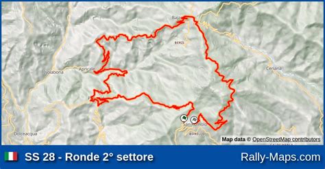 SS 28 Ronde 2 Settore Stage Map Rallye Sanremo 1976 WRC