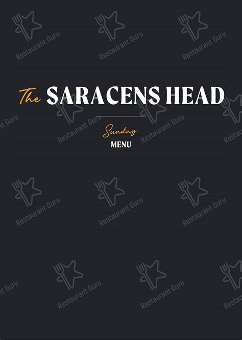 Menu at Saracens Head pub & bar, Lymm, Paddock Ln