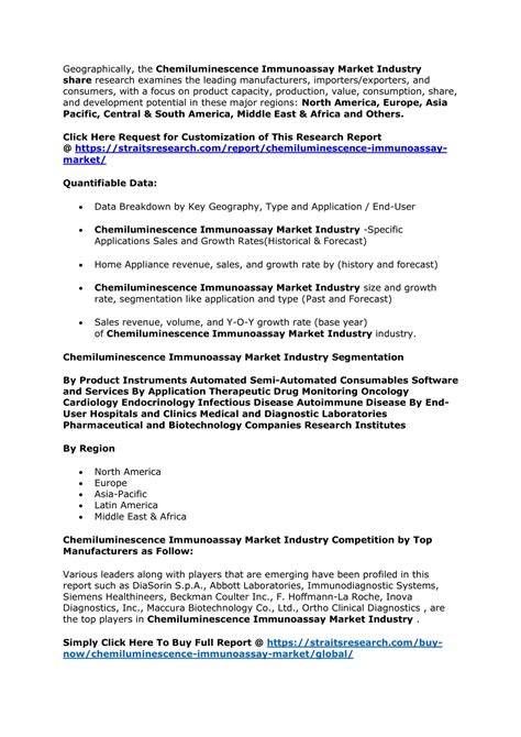 PPT Overview On Chemiluminescence Immunoassay Market Industry 2022