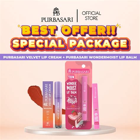 Jual Special Package Purbasari Velvet Lip Cream Wondermoist Lip