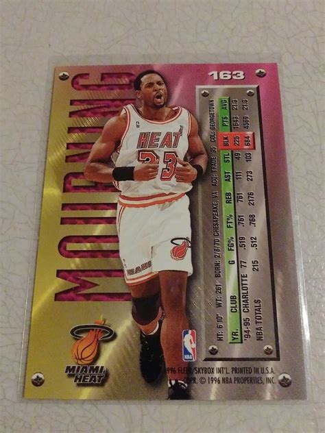 Fleer Metal Alonzo Mourning For Sale Online Ebay