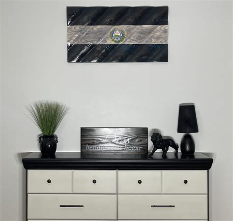 Wavy Salvadorian Flag, Waving International Flag, Charred Salvadorian