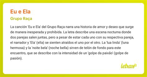 Letra De Grupo Raça Eu E Ela