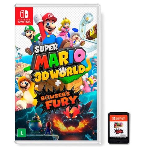 Jogo Super Mario 3D World Bowser s Fury Nintendo Switch Mídia Física