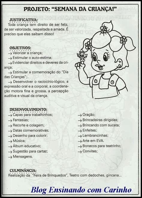 Projeto Para O Dia Das Criancas - Projeto Básico para o dia das crianças