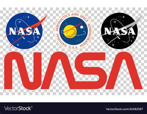 Set Of Space Companies Logos Royalty Free Vector Image