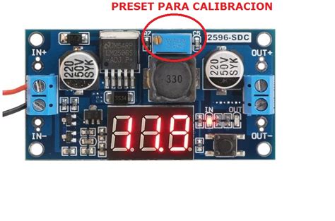 Módulo Step Down Lm2596 Con Voltímetro Y Display De 7 Segmentos