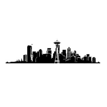 seattle skyline vector diagram city seattle skyline png transparent