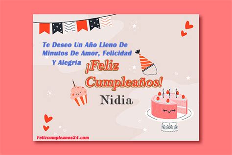 Feliz Cumpleaños Nidia Tarjetas De Felicitaciones E Imágenes Feliz