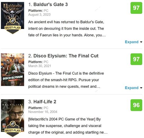 Baldur S Gate Is Now The Highest Rated Pc Game Of All Time