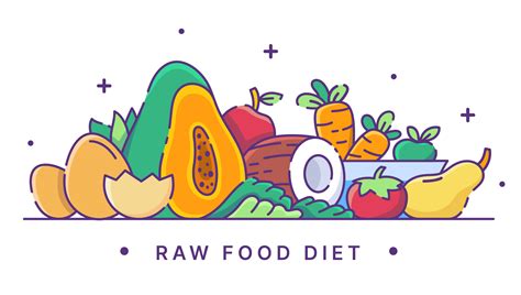 Raw Food Diet Illustration