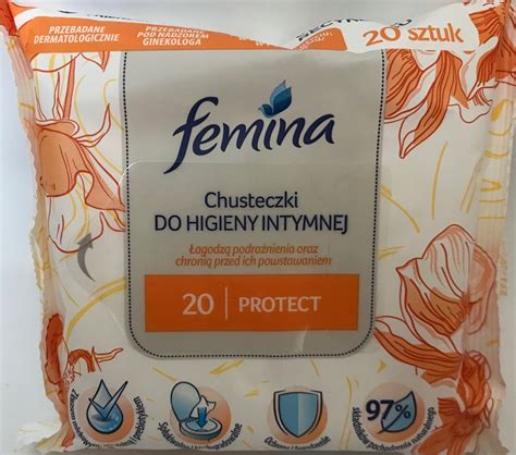 Chusteczki Do Higieny Intymnej Femina PROTECT 20sz 12572422364 Allegro Pl