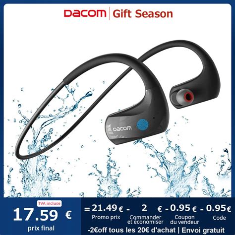 Dacom Couteurs Bluetooth Pour Le Sport Oreillettes Sans Fil Tanches