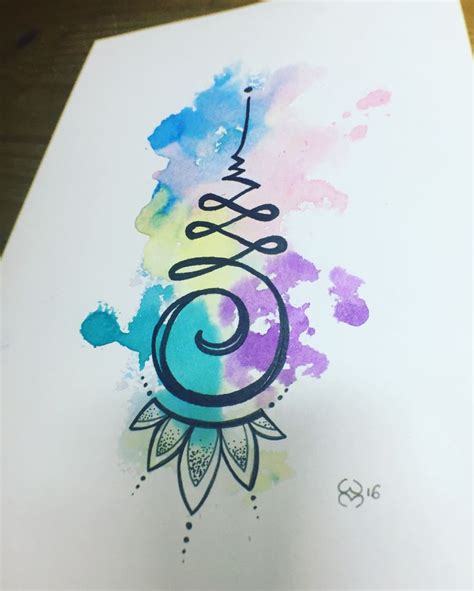 A Watercolor Drawing With The Letter S On It