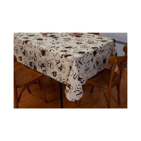 Toalha De Mesa Retangular 6 Lugares Estampada Tecido Oxford No Shoptime