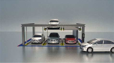 Two Levels Automated Smart Puzzle Lift Sliding Mechanical Parking System