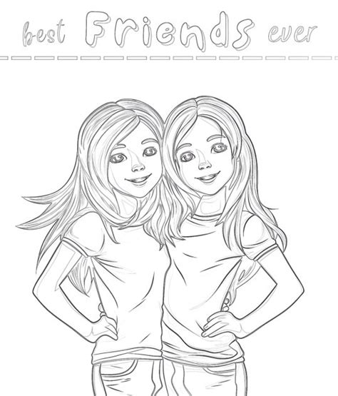 Best Friends Coloring Page | Coloring Pages Mimi Panda