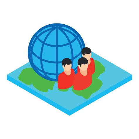 Global community icon, isometric style 15657532 Vector Art at Vecteezy