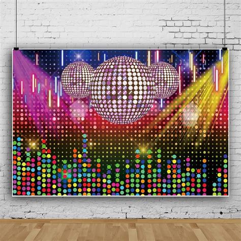 Buy 10x8FT Disco Party Backdrop, Concert Dance Backdrop Night Club Music Studio Birthday Party ...