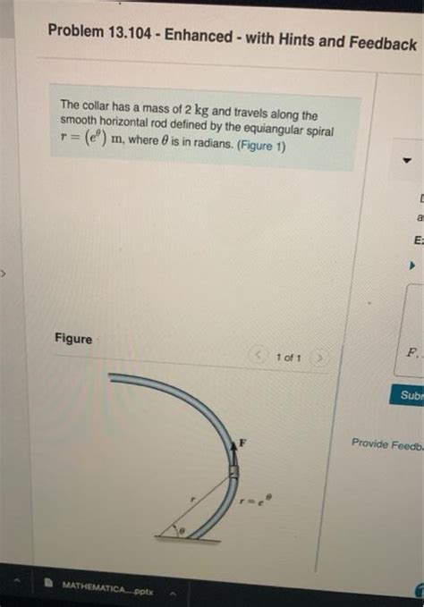 Solved The Collar Has A Mass Of Kg And Travel Wong The Chegg