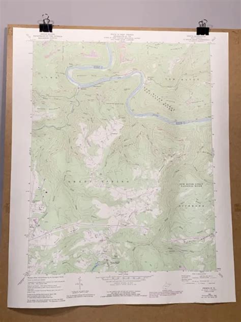 Prince West Virginia Fayette County Old Map Topographical Survey Shady