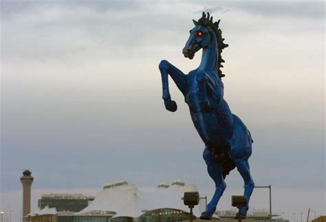 Blue horse at Denver International Airport eligible for removal soon – The Denver Post