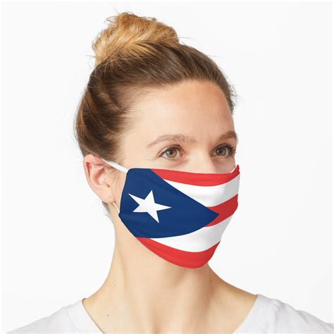 "Puerto Rico Rican Flag Face Mask" Mask by iainlc | Redbubble