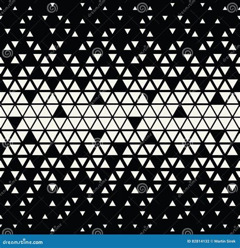 Abstract Geometric Black And White Graphic Design Triangle Halftone